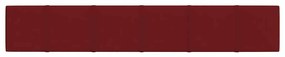 Painel de parede 12 pcs 90x15 cm tecido 1,62 m² vermelho tinto
