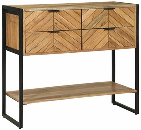 Mesa de Consola 90x35x80 cm Madeira Sólida Acácia
