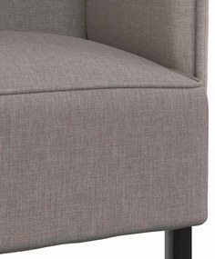 Sofá Alto Taupe 109x56x121 cm Tecido