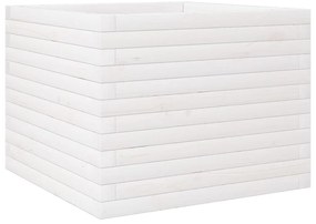 Vaso/floreira de jardim 60x60x46 cm pinho maciço branco