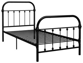 Estrutura de cama 100x200 cm metal preto
