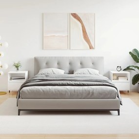 vidaXL Mesas de cabeceira 2pcs 40x35x50 cm derivados de madeira branco