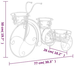 Suporte para plantas formato de bicicleta estilo vintage metal