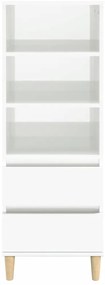 Aparador 40x36x110 cm derivados de madeira branco brilhante