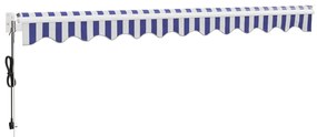 Toldo retrátil automático 3,5x2,5 m azul e branco