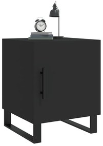 Mesa de cabeceira 2 pcs 40x40x50 cm derivados de madeira preto