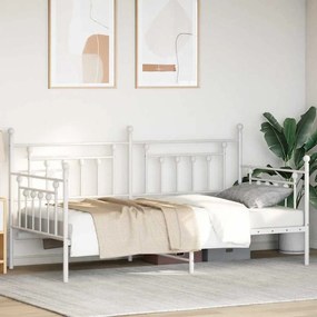 Estrutura de Cama vidaXL Branca 90x200 cm em Aço
