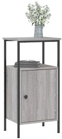 Mesa cabeceira 41x31x80 cm derivados de madeira cinzento sonoma