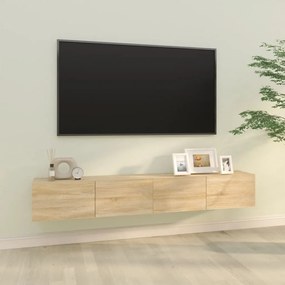 vidaXL Armários parede 2pcs 100x30x30 cm derivados madeira sonoma