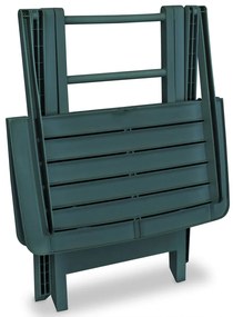 Conjunto bistrô para jardim 3 pcs plástico verde