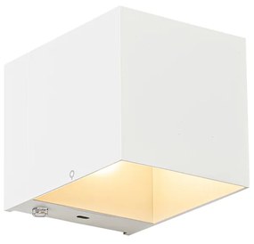 LED Conjunto de 2 Apliques Brancos com Dimmer Recarregável - Joris Moderno