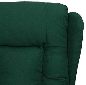 Poltrona elevatória tecido verde-escuro