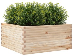 Vaso/floreira de jardim 100x100x46 cm madeira de pinho maciça