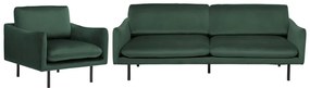 Conjunto de sofás em veludo verde VINTERBRO Beliani