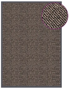 Tapete de entrada tufado 60x90 cm castanho-escuro