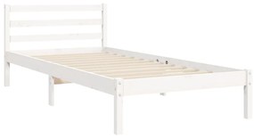 Estrutura de cama com cabeceira 90x200 cm madeira maciça