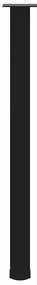 Pés para mesa de bar 4 peças, preto, 110-112 cm, aço