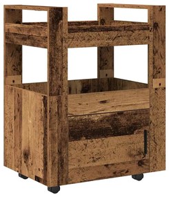 Carro de Cozinha vidaXL Madeira Velha 60x45x80 cm Madeira Revestida
