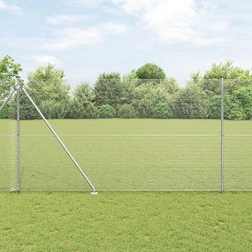 Cerca de Arame Soldado com 13 Postes de Ponta 1,6x50 m Aço Galvanizado