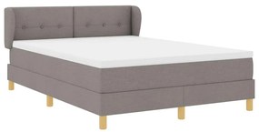 Camas Box com Colchão vidaXL - Taupe, 140x190 cm, Tecido