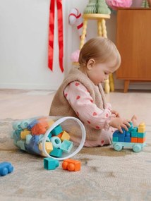 Conjunto de 100 blocos de construção em plástico. multicolor