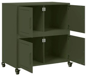 Aparador 68x39x72 cm aço verde-azeitona