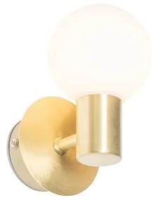Candeeiro de parede moderno dourado IP44 - Cederic Up Moderno