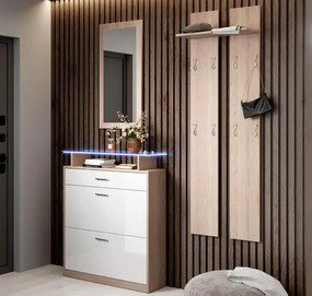 Conjunto de Entrada com Sapateira, Espelho e Cabide HYGGE para Hall de