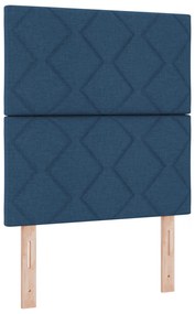 Cama Box Spring com Colchão Azul 80x200 cm Tecido