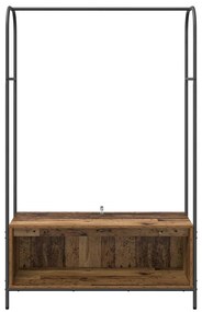 Cabide com Prateleiras Madeira Antiga 100x44x160 cm