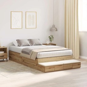 Cama de Armazenamento Artisan Carvalho 120x190 cm