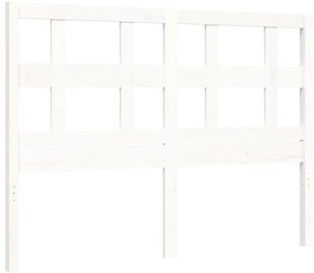 Cama sem colchão 120x200 cm madeira de pinho maciça branco