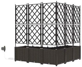 Jardineiras de Jardim 1 pc Castanho 120 x 120 x 142 cm Plástico