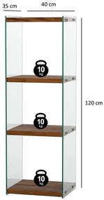 Estante Aqua – Natural – 40 cm Largura x 120 cm Altura x 35 cm Profund