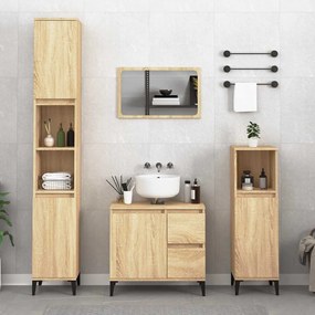 vidaXL Armário WC 65x33x60 cm derivados de madeira carvalho sonoma