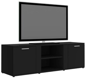 Móvel de TV Lokise de 120 cm - Preto - Design Nórdico