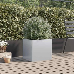 Vaso/floreira 49x47x46 cm aço galvanizado prateado