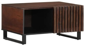 vidaXL Mesa de centro 80x51x40 cm madeira de mangueira maciça castanho