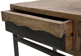 MESA CONSOLA YELLOWSTONE 118X40X80 CM (MADEIRA DE ACÁCIA NILÓTICA) CASTANHO E PRETO