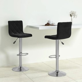 333684 vidaXL Bancos de bar 2 pcs veludo preto
