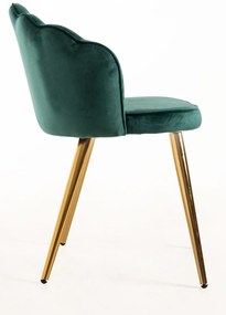 Cadeira Blume Gold Veludo - Verde