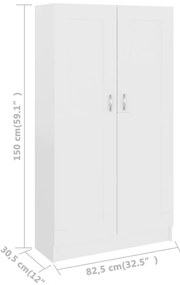 Estante 82,5x30,5x150 cm derivados de madeira branco