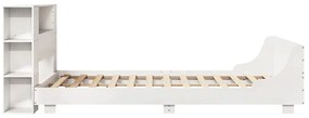 Cama sem colchão 150x200 cm madeira de pinho maciça branco