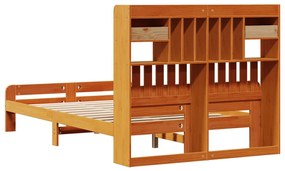 Cama com estante sem colchão 135x190 cm pinho maciço