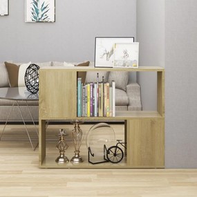 vidaXL Móvel de TV 80x24x63 cm contraplacado cor carvalho sonoma