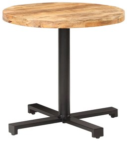 Mesa bistrô redonda Ø80x75 cm madeira de mangueira áspera