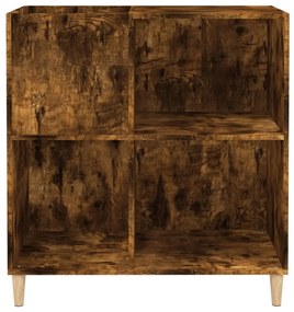 Armário p/ discos 84,5x38x89 cm deriv. madeira carvalho fumado