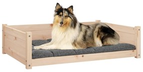 Cama para cães 95,5x65,5x28 cm madeira de pinho maciça