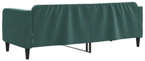 Sofá-cama 80x200 cm veludo verde-escuro