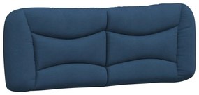 Estrutura de cama sem colchão 140x200 cm tecido azul